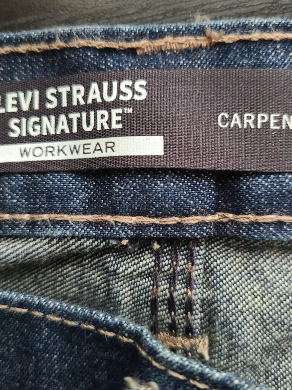 Levi Strauss Signature Workwear Mens Carpenter Jeans Blue Size 40 X 32